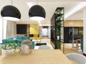 projekt wnętrza domu kolorowa elegancja architekt lublin warszawa